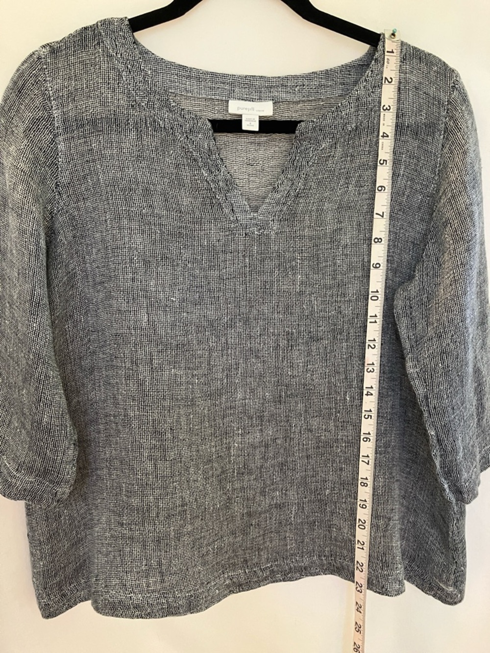 J.Jill Pure Jill 100% Linen Split-Neck Women's Top - Picture 3 of 11